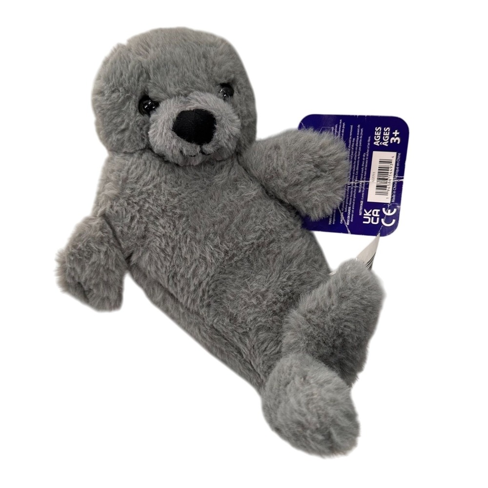 Kellytoy Jazwares Plush Gray Seal Stuffed Animal 12" Polyester Sea Lion 2022